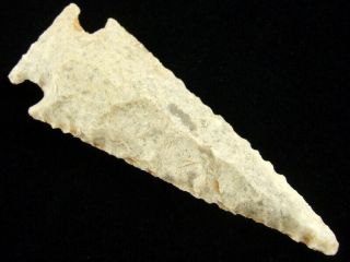 Fine Authentic 4 Inch Missouri Corner Notched Gibson Point With Arrowheads