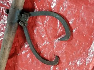 Vintage Two Man 48” Logging - Timber - Railroad - Ice Tongs Carrier,  Lift Hook