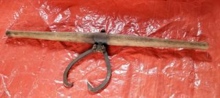 Vintage Two Man 48” Logging - Timber - Railroad - Ice Tongs Carrier,  Lift Hook 2