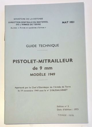 French Mat 49 Smg Technical Guide