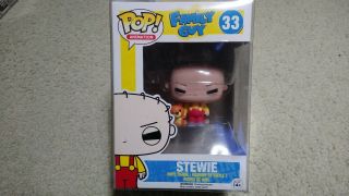 Funko Pop Family Guy 33 Stewie Vinyl Figure,  Box Protector