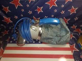 Vintage Royal Handheld Vacuum Cleaner Model 501 Chrome Blue Well Usa