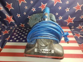 Vintage Royal Handheld Vacuum Cleaner Model 501 Chrome Blue Well USA 2