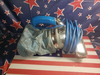 Vintage Royal Handheld Vacuum Cleaner Model 501 Chrome Blue Well USA 3