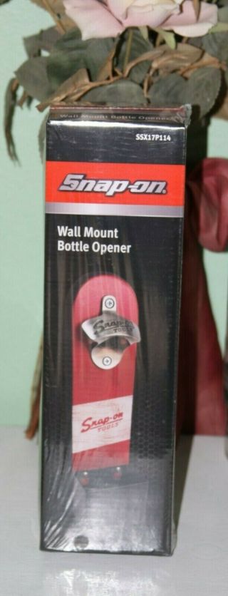 Snap - On Tools Wall Mount Bottle Opener W/bottle Cap Catch Nib Ssx17p114