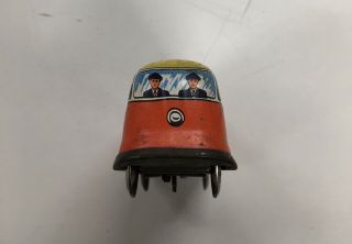 Vintage Tin Windup Bus or Trolley Car 1950s West Germany 2