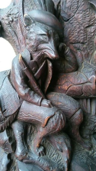 Rare Antique Black Forest Carving: FOX 
