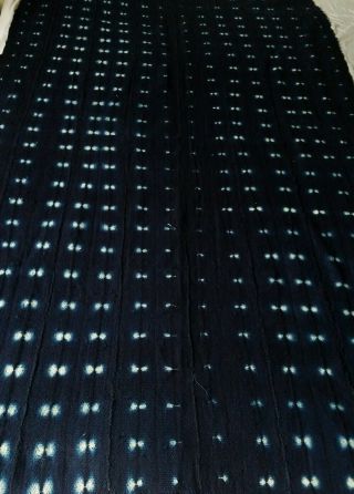 Authentic African Handwoven Mud Cloth Textile From Mali Size 66 " X 41 " Indigo