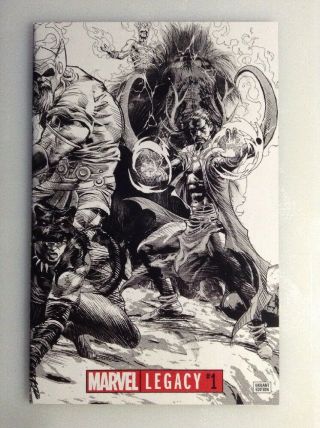 Marvel Legacy 1 Mike Deodato Sketch 1:1000 Wraparound Cover Variant