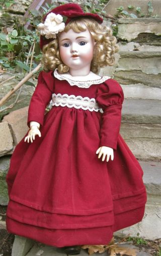 Antique German Bisque Head Doll 24 " Ball Jointed Compo S&h Cm Bergmann 3