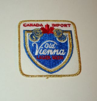 Vintage Old Vienna Lager Canada Import Beer Brewing Cloth Patch 1980s Nos