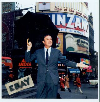 Gene Kelly Vintage Color Photo In Piccadilly Circus,  London