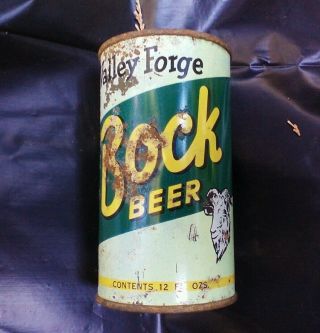 Valley forge Bock beer flat top Beer can 2