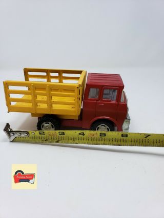 Marx Red Pick Up,  Yellow Stake Bed Truck 1960 