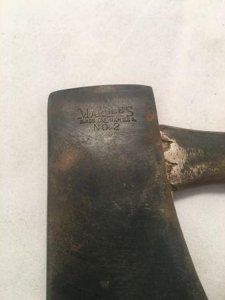 Vintage & RARE MARBLE ARMS CO.  No.  2 Safety Axe Hatchet Gladstone 2