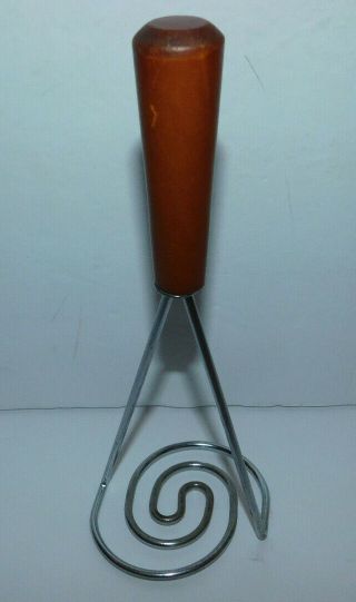 Neat Vintage Potato Masher 8 1/4 " Tall With Spiral Base