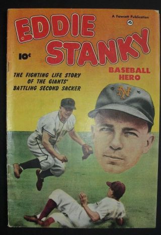 Eddie Stanky 1 Baseball Hero Comic Book 1951,  Fawcett,  Vg/f,  5.  0