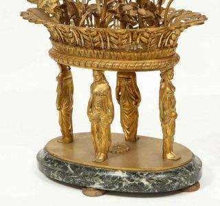 French Egyptian Revival Gilt Bronze and Marble Candelabra Centerpiece 3