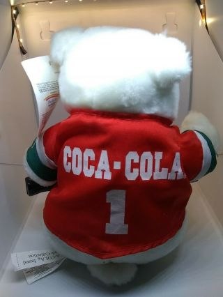 1999 Coca - Cola Polar Bear Plush Stuffed Animal Doll Coca - Cola Shirt & Battle. 3