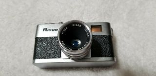 Rare Chrome & Black Ricoh " 16 " Camera - Vintage W/leather Case