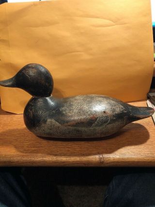 Antique Hand Carved Painted Wood Wooden Duck Decoy