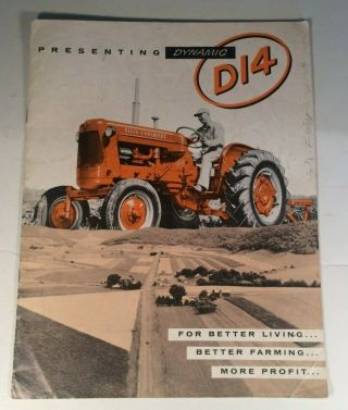 Vintage 1957 Allis - Chalmers D14 Tractor Farm Sales Brochure W/specs Tl - 1765 - 575