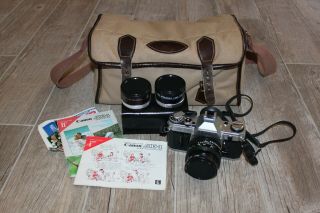 Vintage Canon Ae - 1 35mm Film Camera With Case 50mm Lens