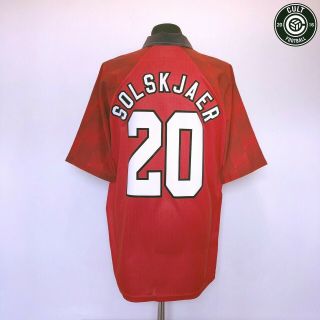 Solskjaer 20 Manchester United Vintage Umbro Home Football Shirt 1996/97 (xxl)