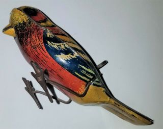 Antique Mechanical Wind - Up Toy/1927 Tin/metal Lithograph Vintage Bird