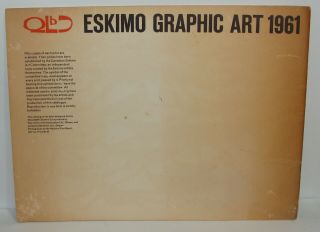 Eskimo Graphic Art 1961 Canada Canadian Inuit Booklet Prints Cape Dorset