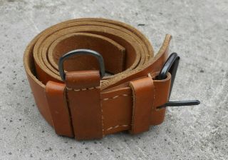Yugoslavia Jna Soldiers Leather Belt Opasac 88 - 124cm 35 - 49 " 1991 Long