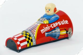Masuya Masudaya Horikawa Nomura Mini Capsule Rocket Tin Japan Vintage Space Toy