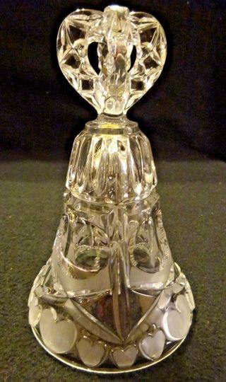 Echt Bleikristall Lead Crystal Bell Frosted Accents Imported West Germany