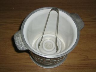 Vintage Guardian Service Ware Ice Bucket & Tongs No Lid