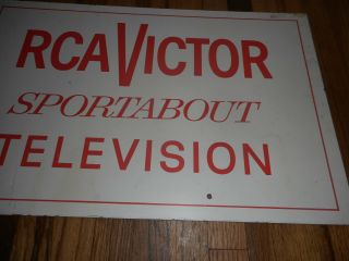 Vintage RCA Victor RADIO Nipper Dog Sportabout Television TV Sign Advertising 3