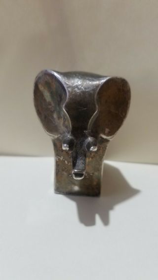 Vintage Dansk Designs Silver Plated 2 1/4 " Elephant Paperweight Figurine Japan