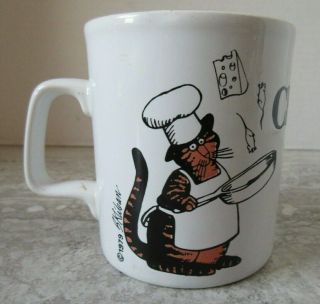 Old Vintage 1979 B.  Kliban Chef Cat Kiln Craft Coffee Mug