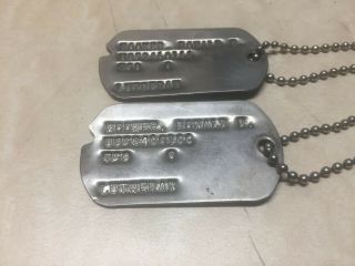 Military - Notched Dog Tags On Chain Ronald E.  Hooker