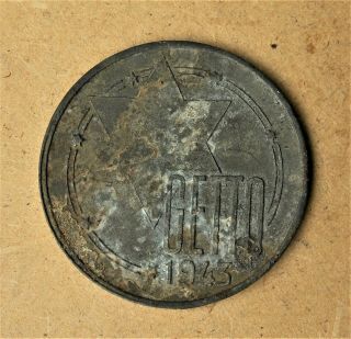 German/jewish Coin,  20 Mark,  Ghetto Coin,  1943,  Wwii,  Ww2