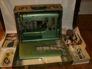 Vintage Husqvarna Type 21 Viking Automatic Sewing Machine In Case