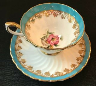 Vintage Aynsley Tea Cup And Saucer Bone China England Signed Numbered
