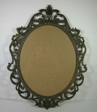 Vintage Victorian Ornate Metal Brass Picture Photo Frame Italy