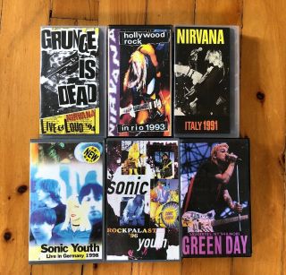 Vintage Nirvana Sonic Youth Green Day Bootleg Concert Vhs Japan Grunge Punk