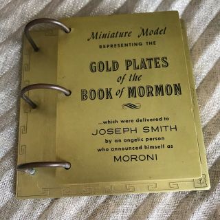 Book Of Mormon Gold Plates Miniature Model Lds 1970 Rare Vintage Htf