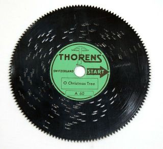 7 Vintage AD 30 Thorens Music Box Discs CHRISTMAS CAROLS Songs 2