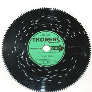 7 Vintage AD 30 Thorens Music Box Discs CHRISTMAS CAROLS Songs 3