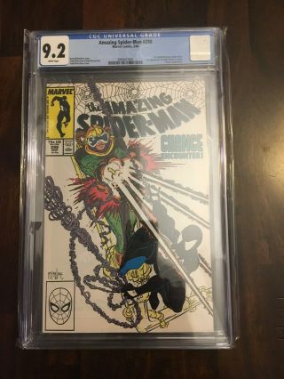 The Spider - Man 298 (mar 1988,  Marvel) Cgc 9.  2 White Pages.