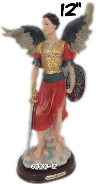 Statue of Saint Michael the Archangel - San Miguel Arcangel Angel Figurine 12 