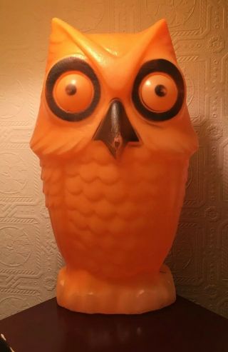 Vintage Halloween Owl Blow Mold 13”