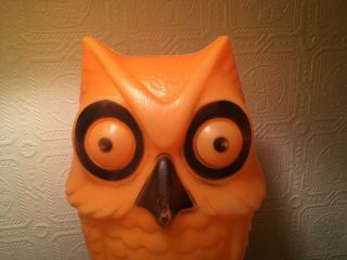 Vintage Halloween Owl Blow Mold 13” 3